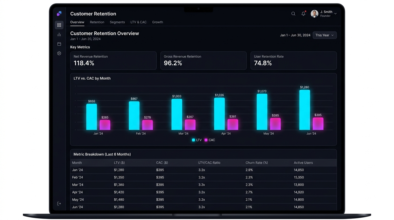 LTV vs CAC Dashboard